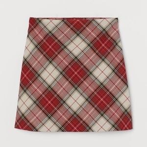 H&M plaid a-line skirt
